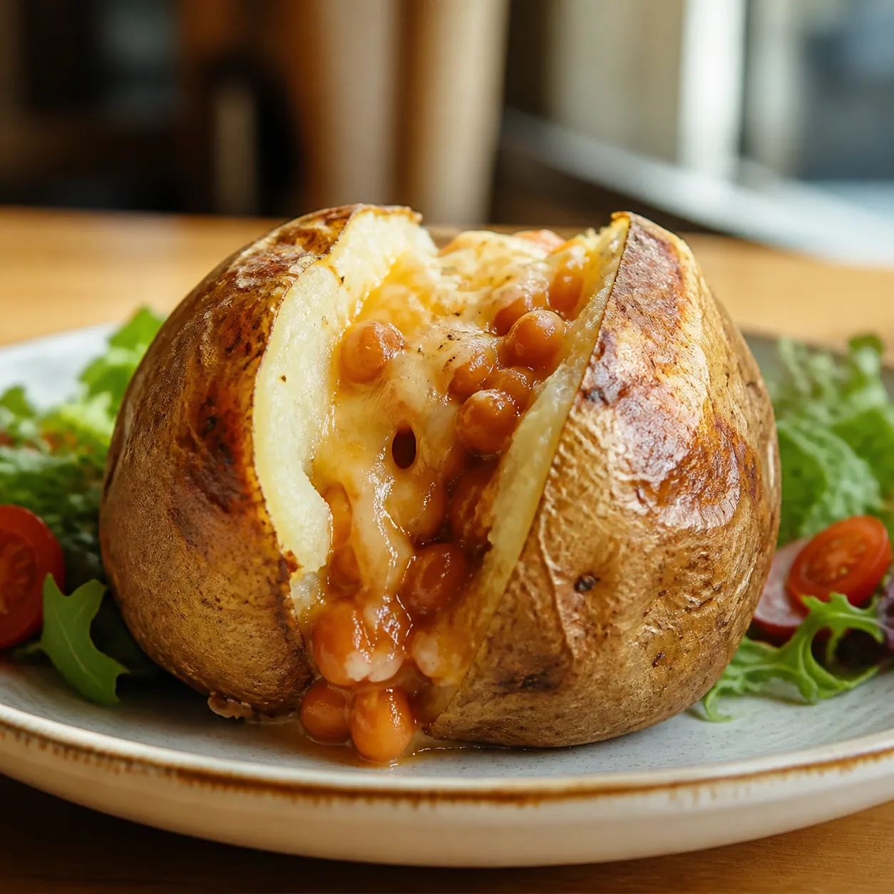 Jacket potato, one filling