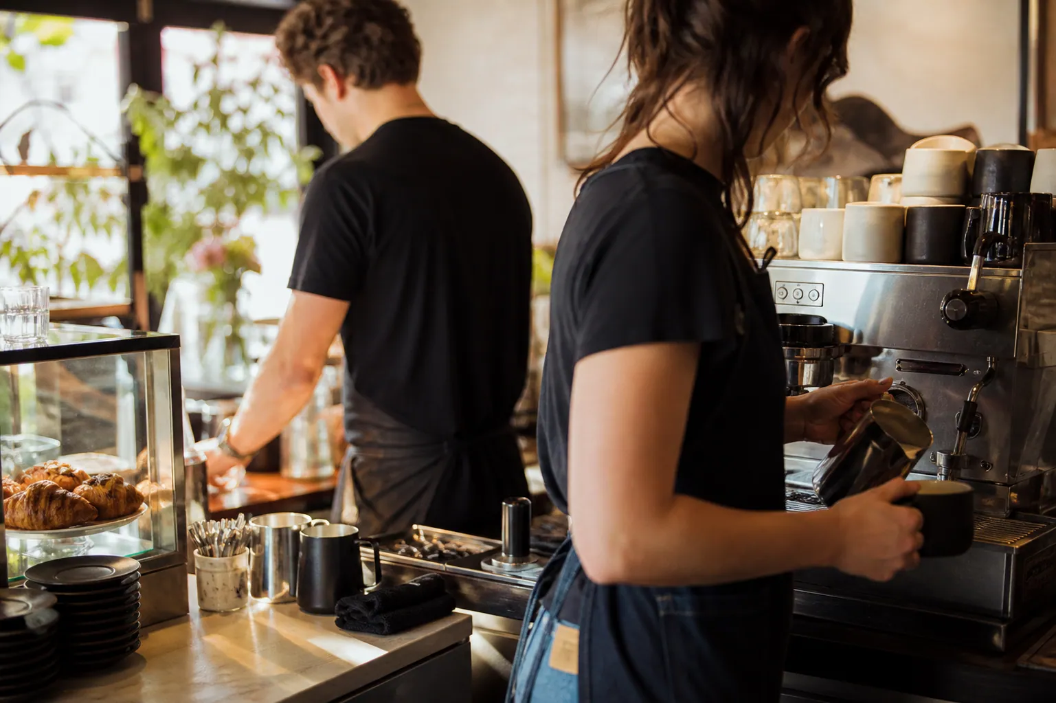 The team behind the bar during service